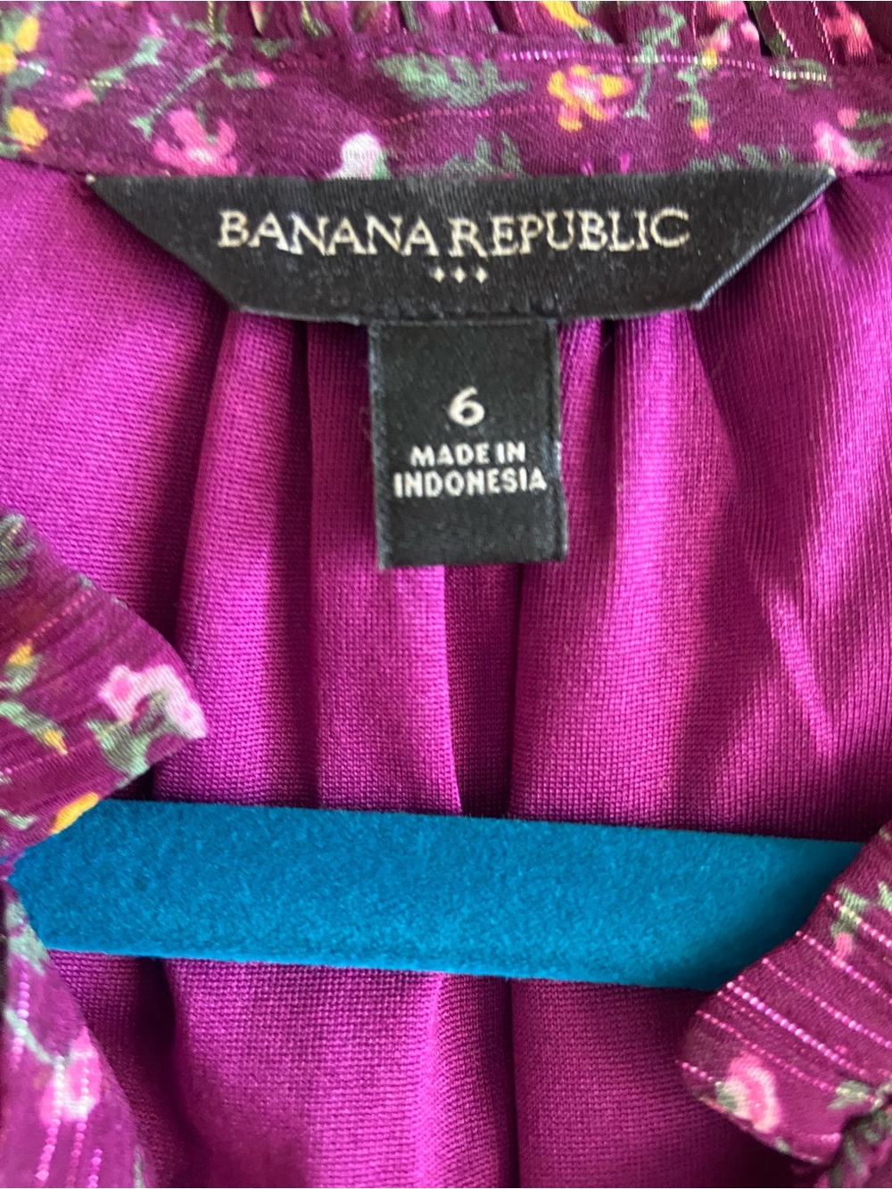 Banana Republic Magenta Floral Dress - Picture 3 of 3